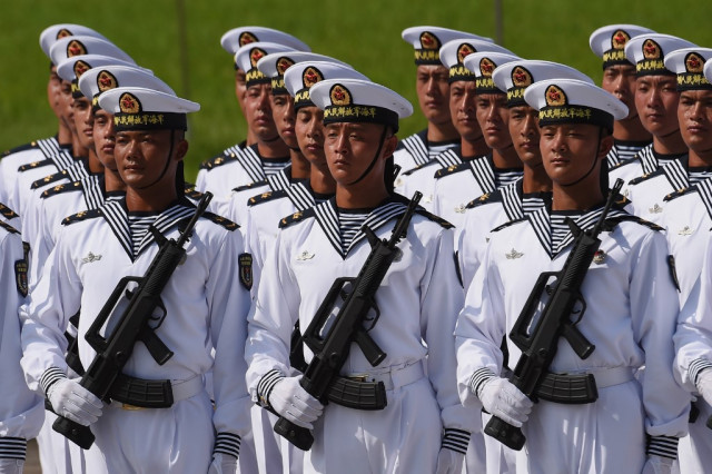 China spotlights military drill amid Hong Kong protests