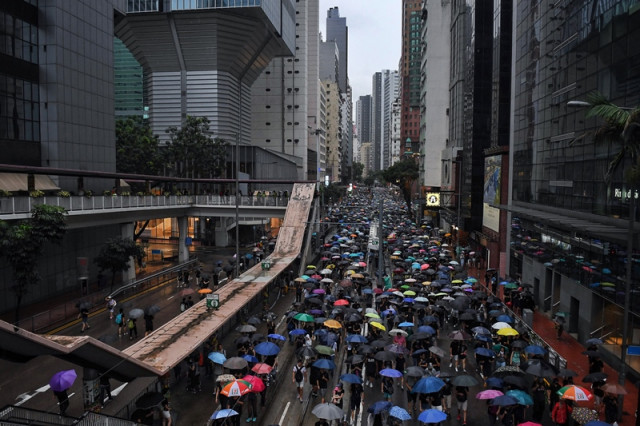 Chinese state media pump up the jam to slam Hong Kong protests