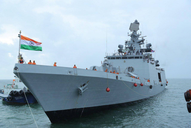 Indian naval ships make port call in Cambodia