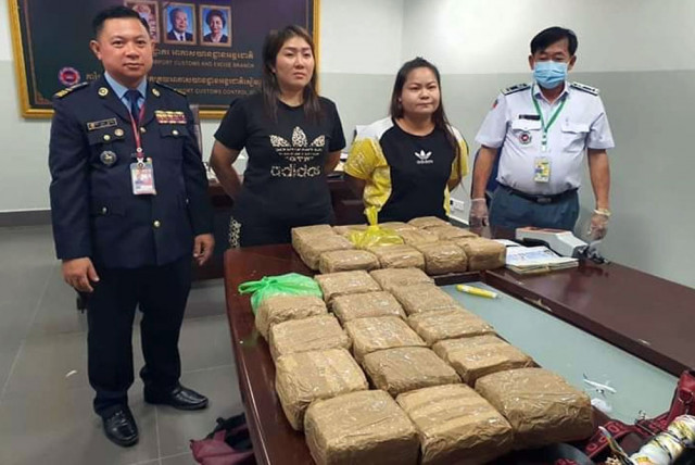 Cambodia arrests 2 Thai women with 27.3 kg of illicit drugs