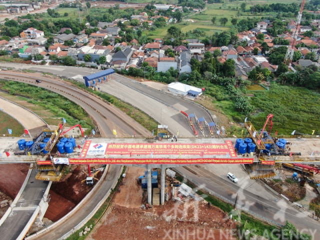 Major project in bridge building completed for Indonesia's Jakarta-Bandung high speed railway