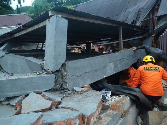 At least three dead as buildings collapse in Indonesia quake