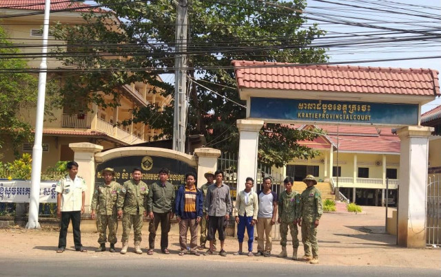 Five Cambodian Environmentalists Arrested in Kratie Province Are Sent to Court