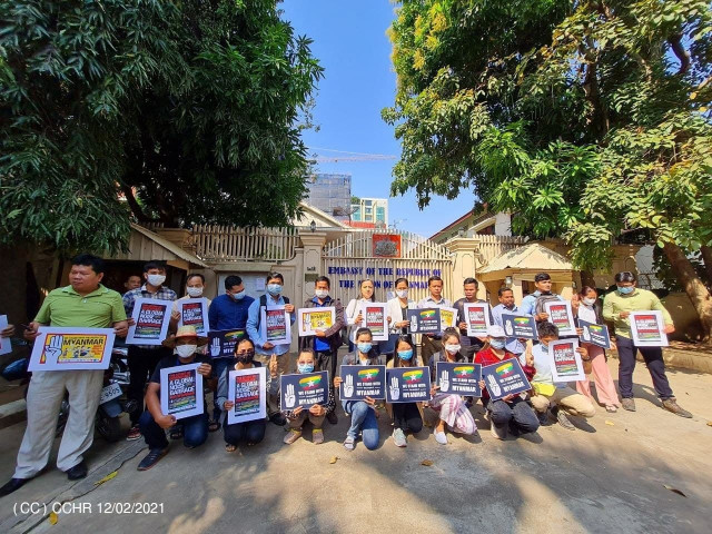 Cambodia’s NGOs, Associations and Labor Unions Show their Support for Myanmar People