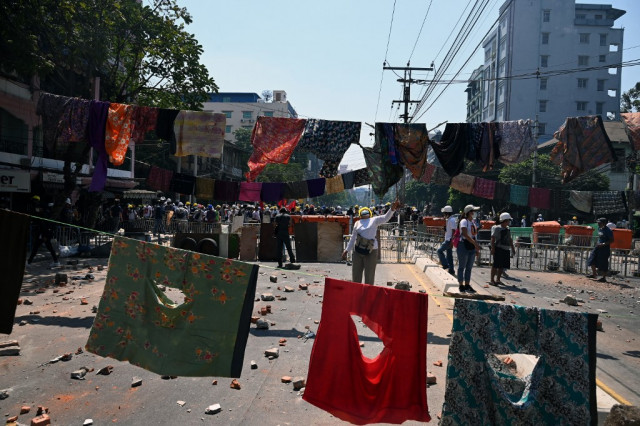 Myanmar protesters gather after general strike call