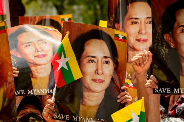 Myanmar's Suu Kyi marks third month under house arrest