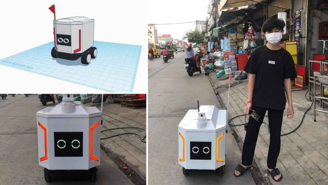 A High School Student in Phnom Penh Builds a Remotely-Controlled Robot