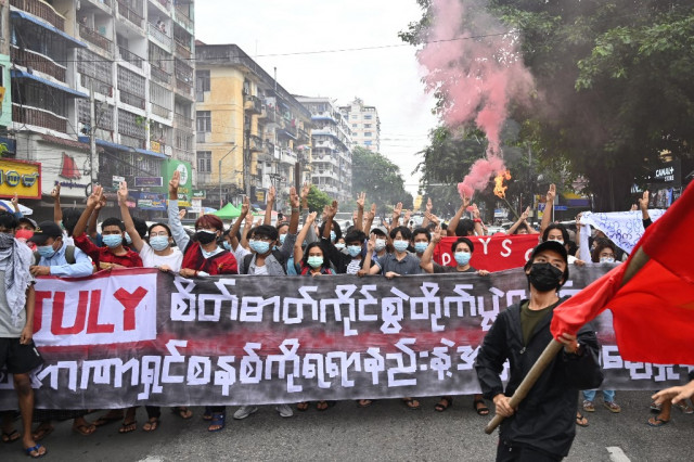 Myanmar protesters mark 1962 rallies against first junta