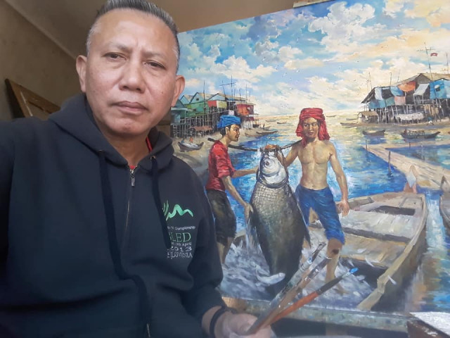 Cambodian Artist Promoting Khmer Culture in Ukraine through Painting