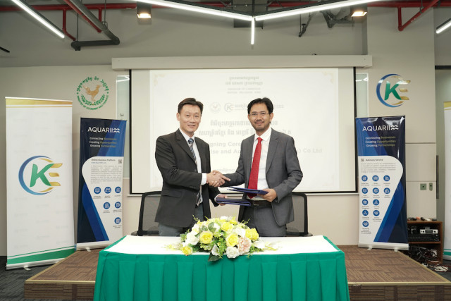Khmer Enterprise Signs MOU with Aquarii BD (Cambodia) Co Ltd