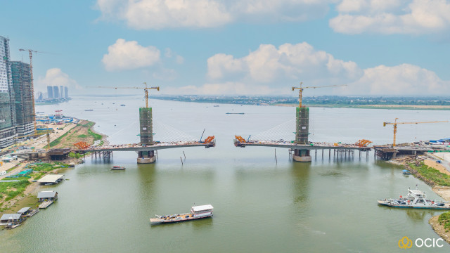 Koh Pich-Koh Norea Bridge Nears Completion