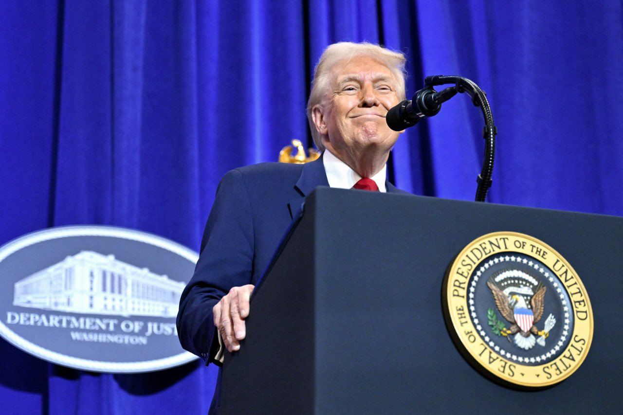Trump Blasts Foes and Media in Speech at 'Department of Injustice'