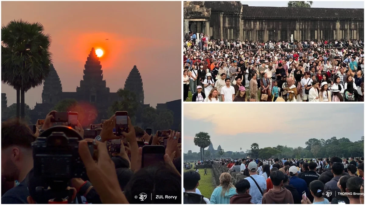 Sixty Thousand Visitors Come to View the Equinox at Angkor on the 2nd Day